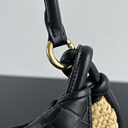 Colestore Bottega Veneta Gemelli Shoulder Bag Rafia Calf Leather/Lambskin Black 24.5x19x7 cm - 5