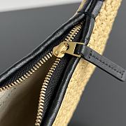 Colestore Bottega Veneta Gemelli Shoulder Bag Rafia Calf Leather/Lambskin Black 24.5x19x7 cm - 3