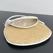 Colestore Bottega Veneta Gemelli Shoulder Bag Rafia Calf Leather/Lambskin White 24.5x19x7 cm - 6