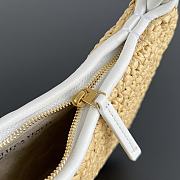 Colestore Bottega Veneta Gemelli Shoulder Bag Rafia Calf Leather/Lambskin White 24.5x19x7 cm - 5