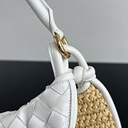 Colestore Bottega Veneta Gemelli Shoulder Bag Rafia Calf Leather/Lambskin White 24.5x19x7 cm - 3