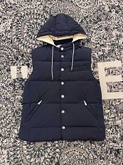Colestorer Brunello Cucinelli hooded feather-down padded gilet Black - 1