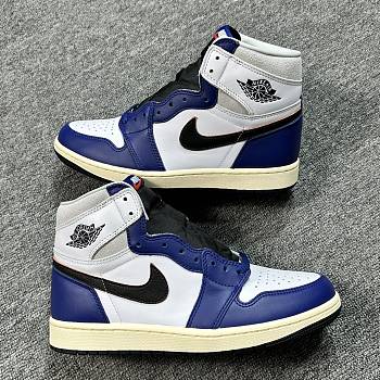Colestore Air Jordan 1 Retro High OG White Deep Royal Blue (GS)