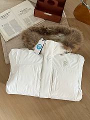 Colestore MLB Basic Big Logo Hood Fur Mid Padded Parka Boston Red Sox White - 2