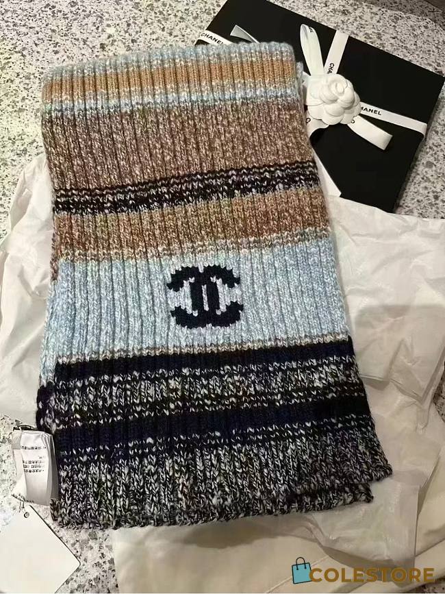 Colestore Chanel Scarf Blue  - 1