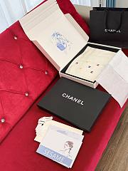 Colestore Chanel CC Logo Scarf White 79 x 190 cm - 4