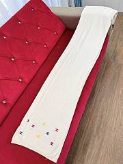 Colestore Chanel CC Logo Scarf White 79 x 190 cm - 2