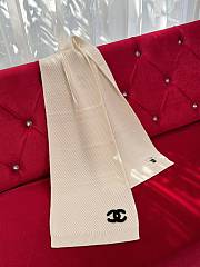 Colestore Chanel Scarf White 35 x 190 cm - 2