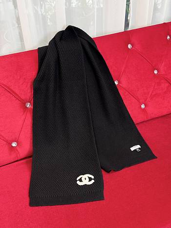 Colestore Chanel Scarf Black 35 x 190 cm 