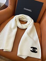 Colestore Chanel Scarft C Logo White  - 1