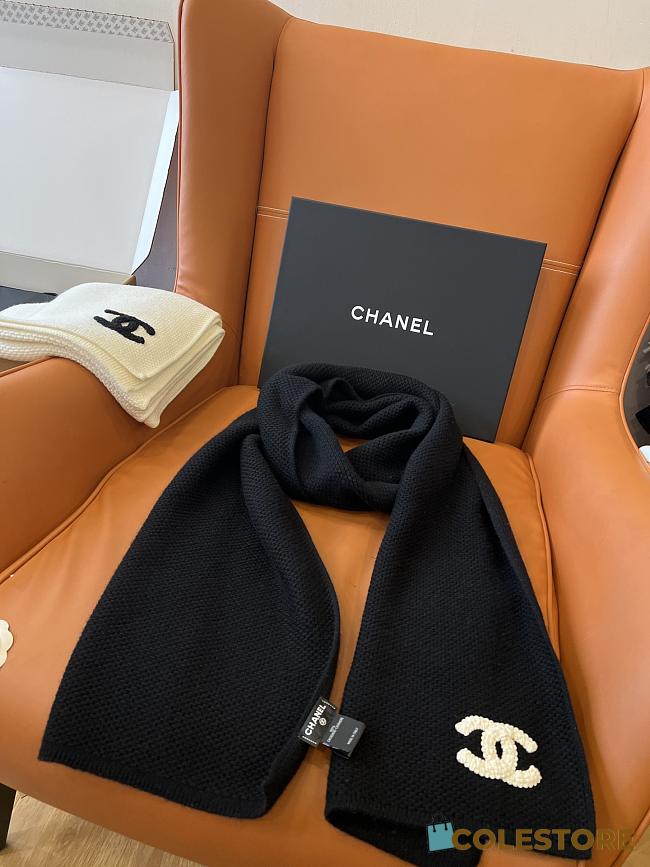 Colestore Chanel Scarft C Logo Black - 1
