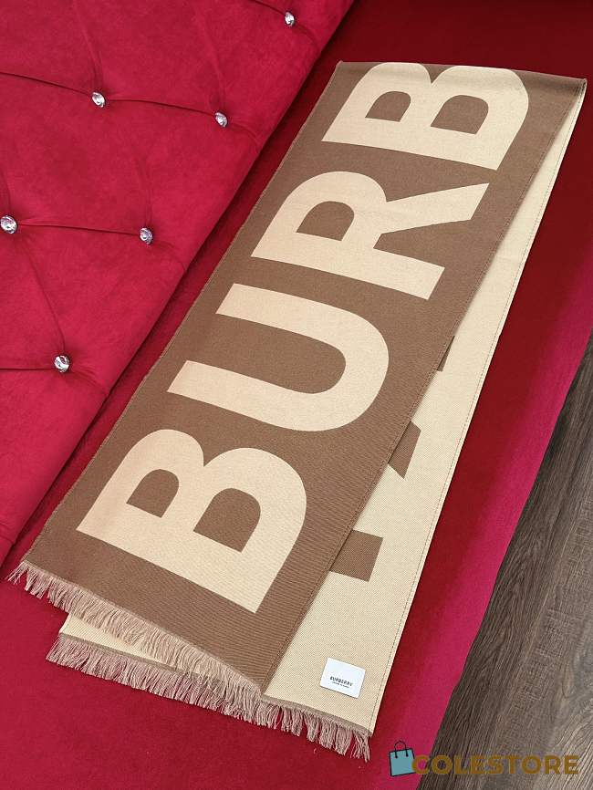 Colestore Burrbery Scarf In Brown/ Beige 33 x 188 cm - 1