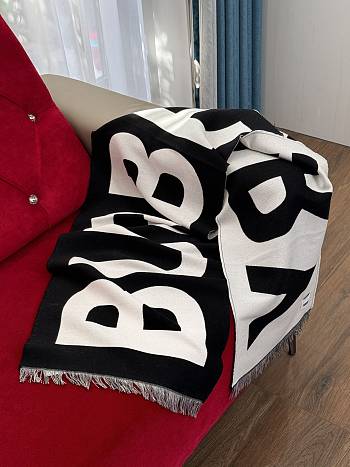 Colestore Burrbery Scarf In Black / White 33 x 188 cm