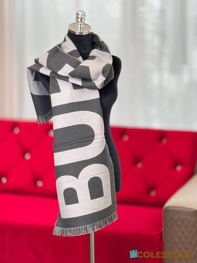 Colestore Burrbery Scarf In Grey/ White 33 x 188 cm - 1