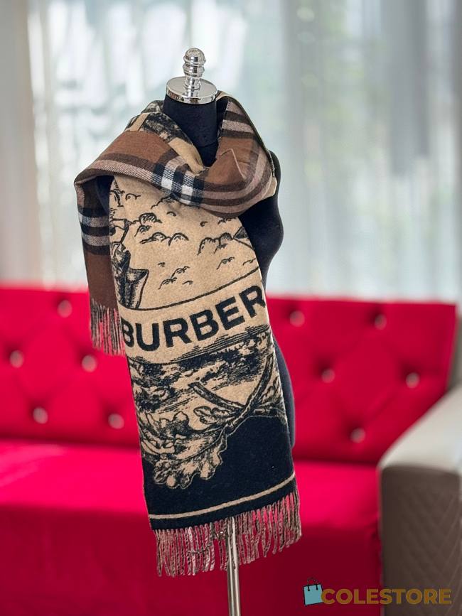 Colestore Burrbery Scarf In Brown 50 x 210 cm - 1