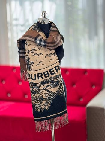Colestore Burrbery Scarf In Brown 50 x 210 cm