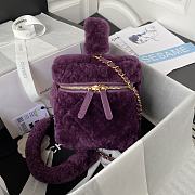 Colestore Chanel Vanity Case Purple Fur 27*17*17*cm - 6