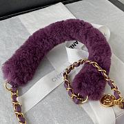 Colestore Chanel Vanity Case Purple Fur 27*17*17*cm - 3