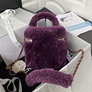 Colestore Chanel Vanity Case Purple Fur 27*17*17*cm - 2