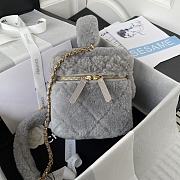 Colestore Chanel Vanity Case Grey Fur 27*17*17*cm - 3