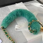 Colestore Chanel Vanity Case Green Fur 27*17*17*cm - 3