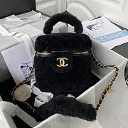 Colestore Chanel Vanity Case Black Fur 27*17*17*cm - 1