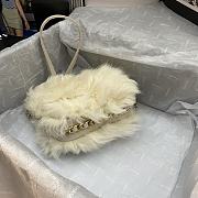 Colestore Chanel Should Bag Fur White 15*11*4.5cm - 6