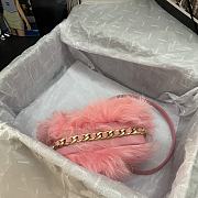 Colestore Chanel Should Bag Fur Pink 15*11*4.5cm - 6