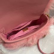 Colestore Chanel Should Bag Fur Pink 15*11*4.5cm - 5