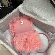 Colestore Chanel Should Bag Fur Pink 15*11*4.5cm - 4