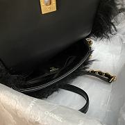 Colestore Chanel Should Bag Fur Black 15*11*4.5cm - 3