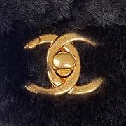 Colestore Chanel Flap Bag Fur Black 15X20.5X8cm - 5
