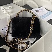 Colestore Chanel Flap Bag Fur Black 15X20.5X8cm - 4