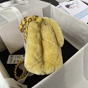 Colestore Chanel Flap Bag Fur Yellow 15X20.5X8cm - 6
