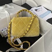 Colestore Chanel Flap Bag Fur Yellow 15X20.5X8cm - 5