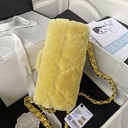 Colestore Chanel Flap Bag Fur Yellow 15X20.5X8cm - 4