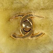 Colestore Chanel Flap Bag Fur Yellow 15X20.5X8cm - 2