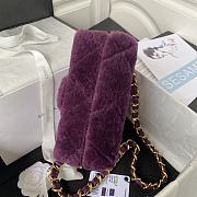 Colestore Chanel Flap Bag Fur Purple 15X20.5X8cm - 6