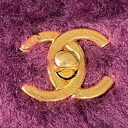 Colestore Chanel Flap Bag Fur Purple 15X20.5X8cm - 2