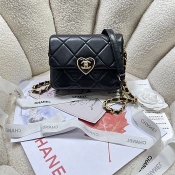 Colestore Chanel Heart Black 18X13.5X5.5cm