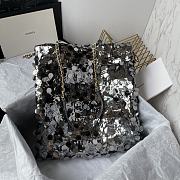 Colestore Chanel Tote Sequins Silver 38*41cm - 3