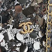 Colestore Chanel Tote Sequins Silver 38*41cm - 2