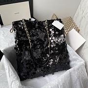 Colestore Chanel Tote Sequins Black 38*41cm - 3