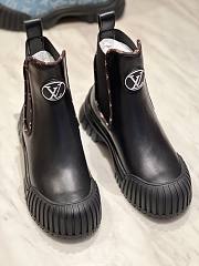 Colestore Louis Vuitton LV Logo Boots Leather Black - 6