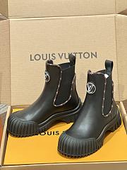 Colestore Louis Vuitton LV Logo Boots Leather Black - 2