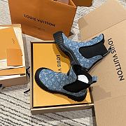 Colestore Louis Vuitton LV Logo Boots Denim - 4