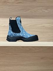 Colestore Louis Vuitton LV Logo Boots Denim - 3