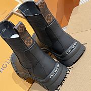 Colestore Louis Vuitton LV Logo Boots Leather Full Black  - 6