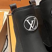 Colestore Louis Vuitton LV Logo Boots Leather Full Black  - 5