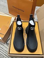 Colestore Louis Vuitton LV Logo Boots Leather Full Black  - 4